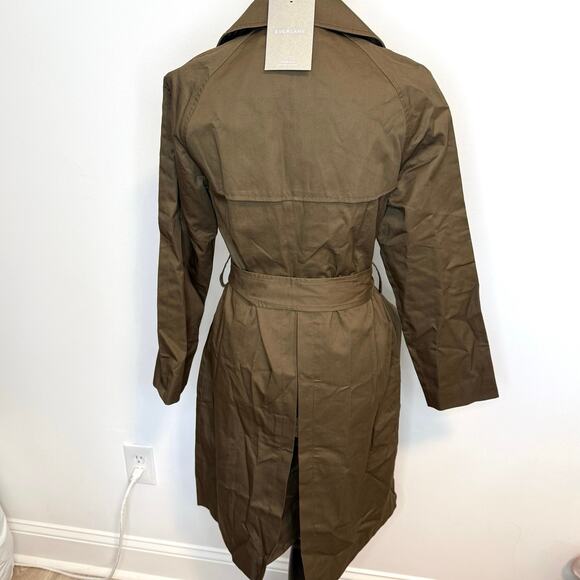 Everlane The Trench Coat In Beech Green Size XS New - Picture 10 of 16
